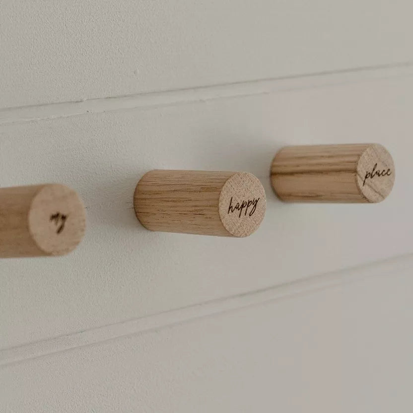 Eulenschnitt Wandhaak 'Happy place'