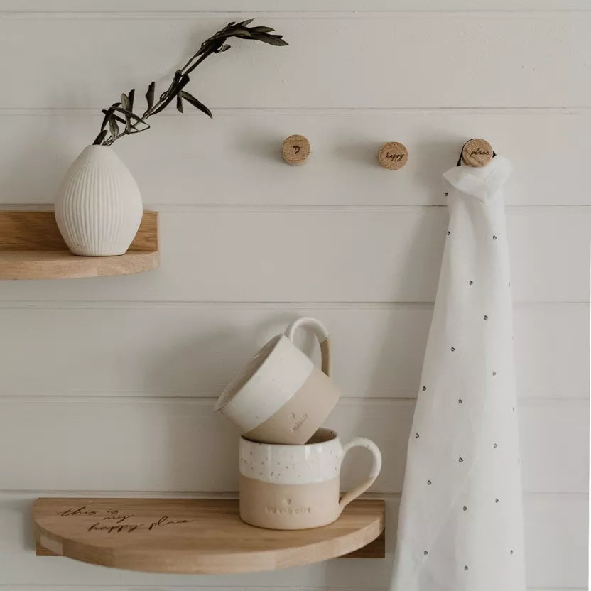 Eulenschnitt Wandhaak 'Happy place'