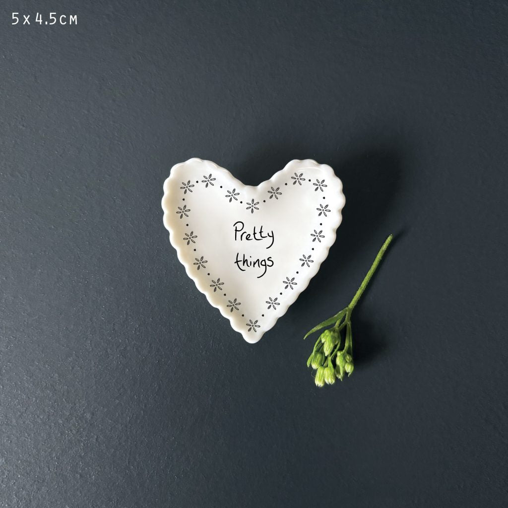 East of India - scallop heart 'Pretty Things'