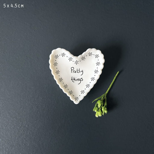 East of India - scallop heart 'Pretty Things'