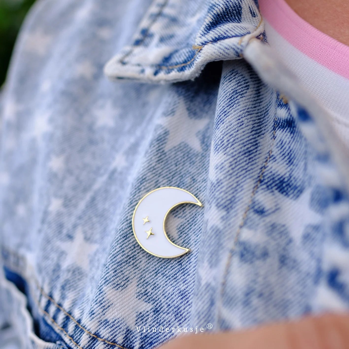 Vlinderkusje PIN ‘Huisje bij de maan’ met gedichtje