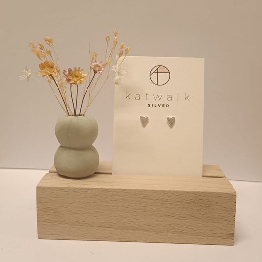 Katwalk Oorbellen Hart Zilver