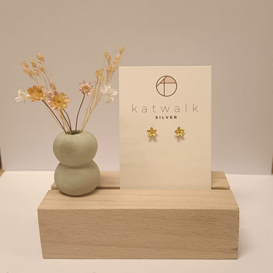 Katwalk Oorbellen Bloem Goud