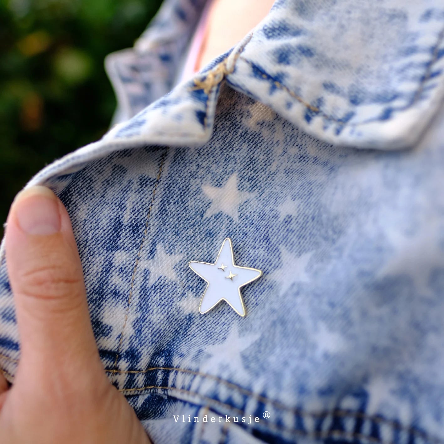 Vlinderkusje PIN ‘Mooiste ster’ met gedichtje