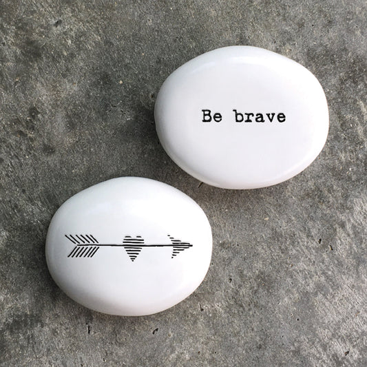 East of India Porseleinen steentje 'Be brave'