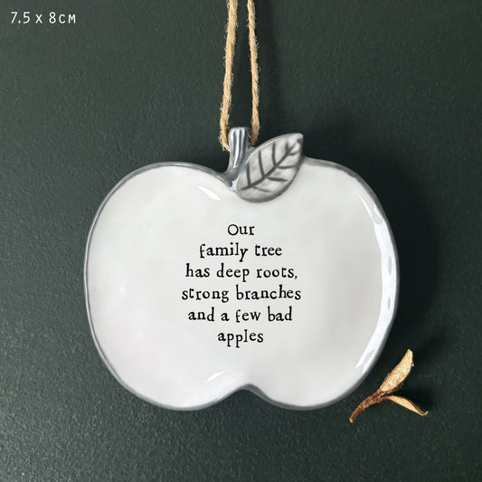 East of India - Porseleinen hangertje 'Family tree'