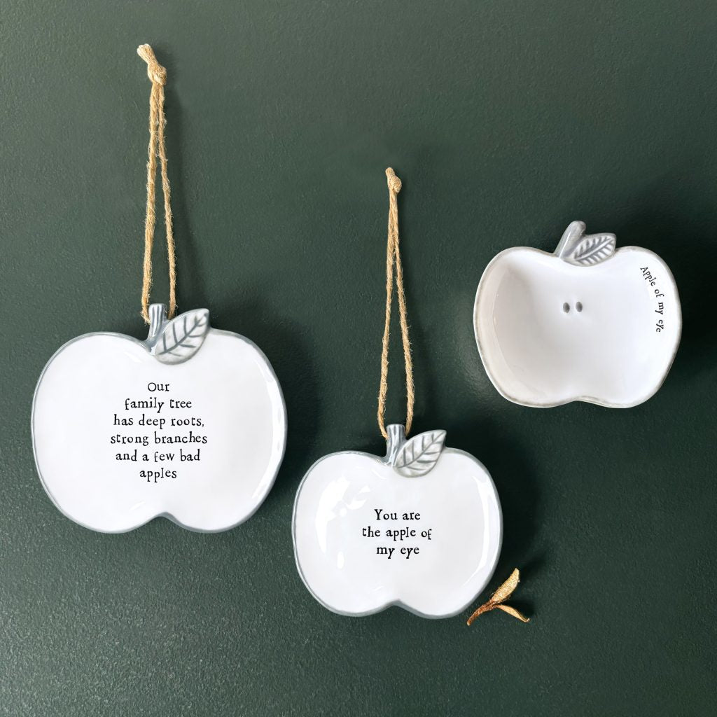 East of India - Porseleinen hangertje 'The apple'