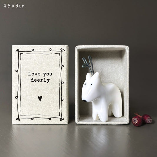 East of India Matchbox 'Deer'