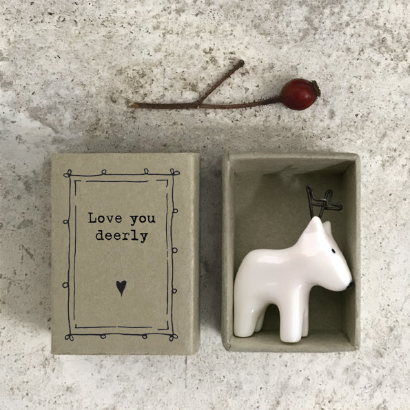 East of India Matchbox 'Deer'