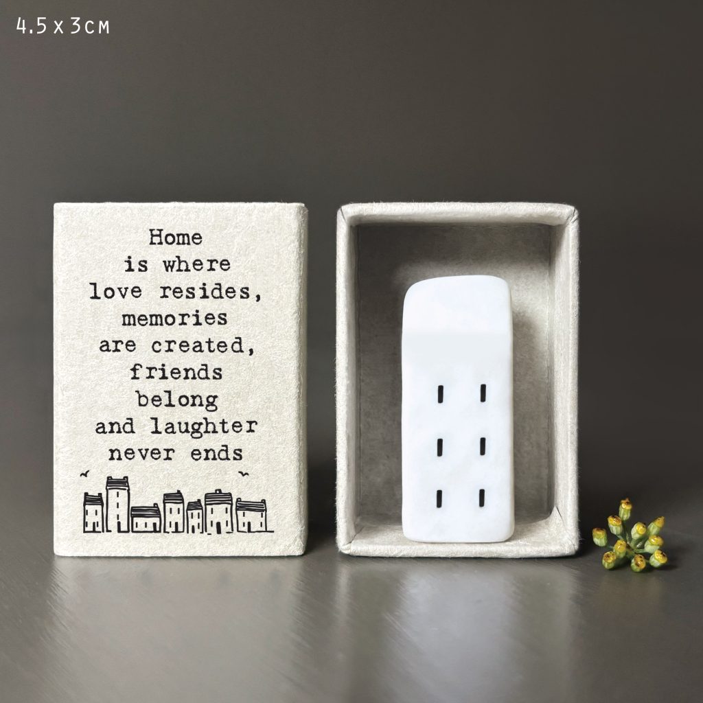 East of India Matchbox 'Home'