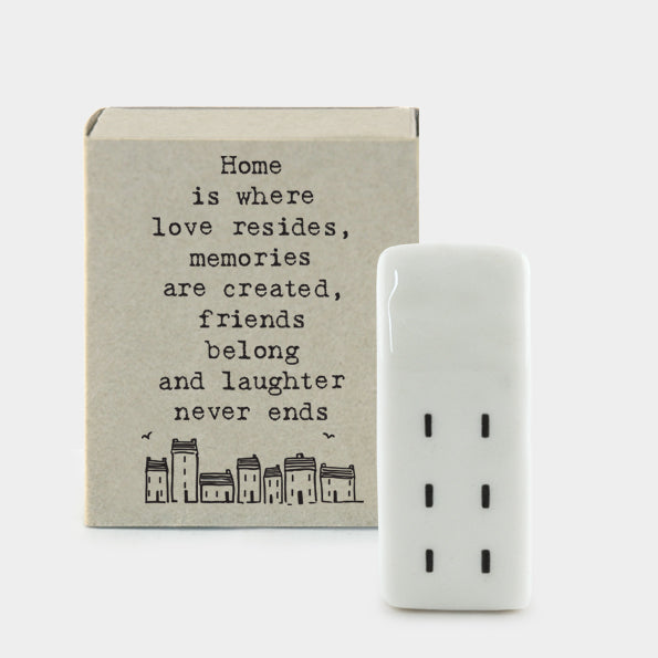East of India Matchbox 'Home'