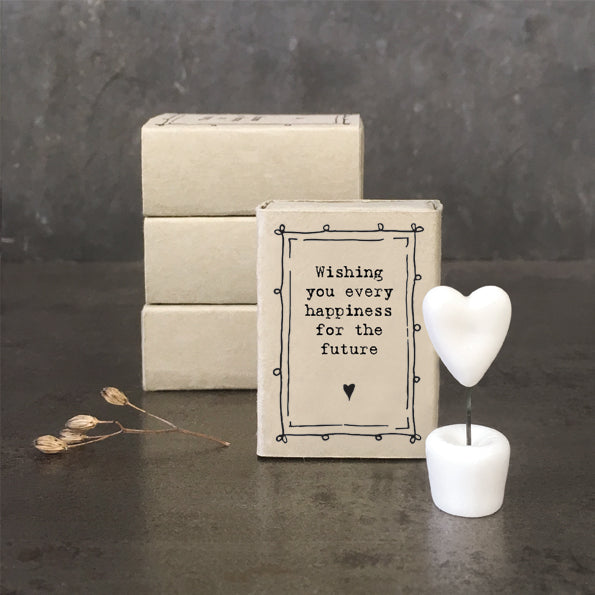 East of India Matchbox 'Happy future'