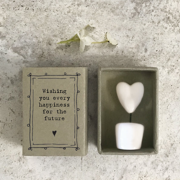 East of India Matchbox 'Happy future'