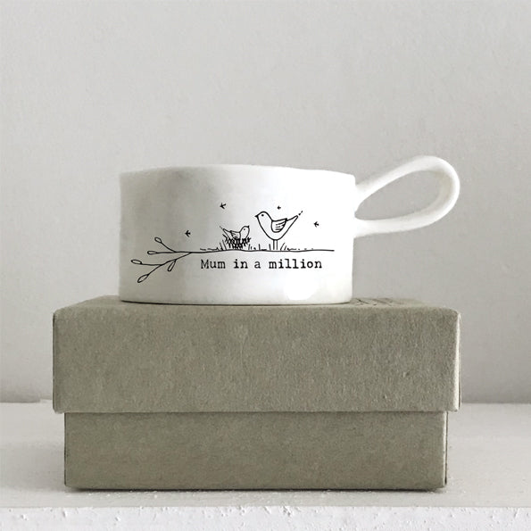 East of India - Handled tea light holder 'Mum'