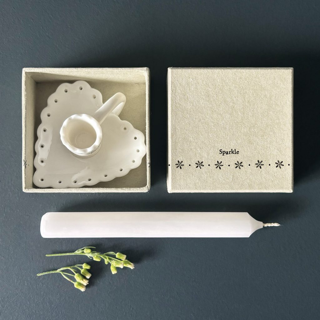 East of India - Scallop candle holder 'Sparkle'