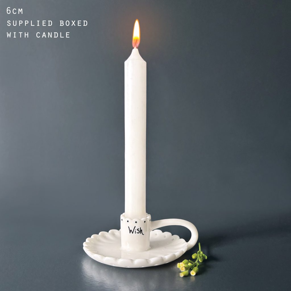 East of India - Scallop candle holder 'Wish'