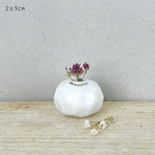 East of India Porseleinen vaasje 'Beautiful'