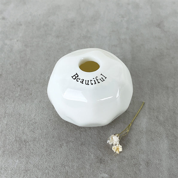 East of India Porseleinen vaasje 'Beautiful'