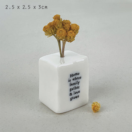 East of India Porseleinen vaasje 'Home'