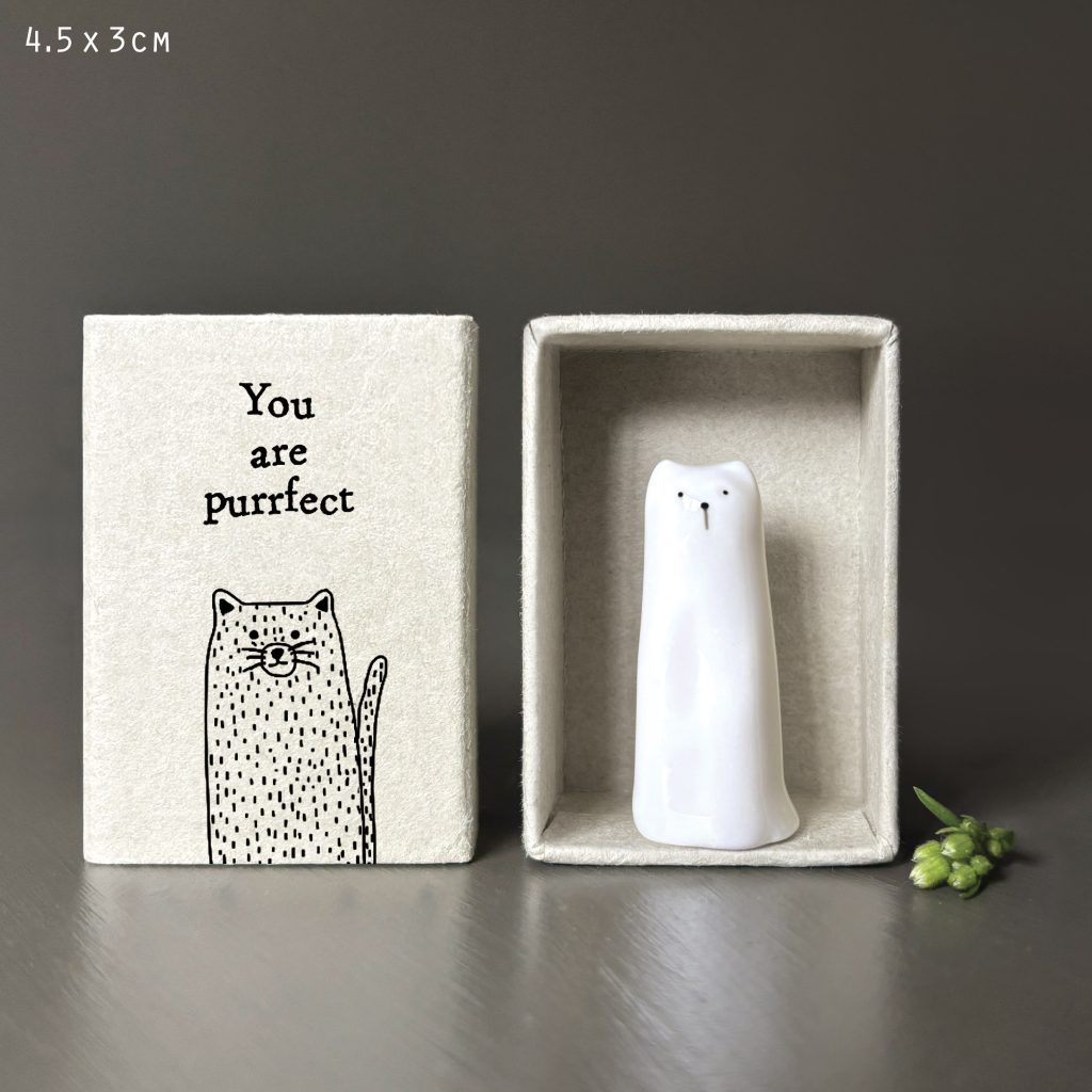 East of India Tall Matchbox 'Cat'