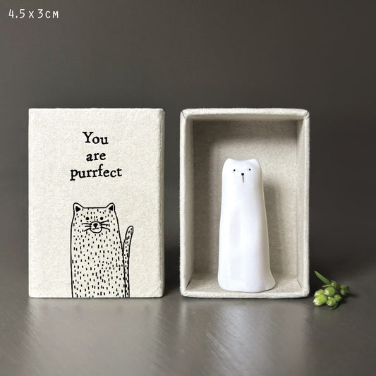 East of India Tall Matchbox 'Cat'