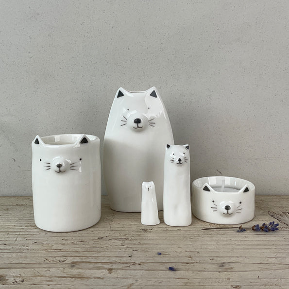 East of India Tall Matchbox 'Cat'