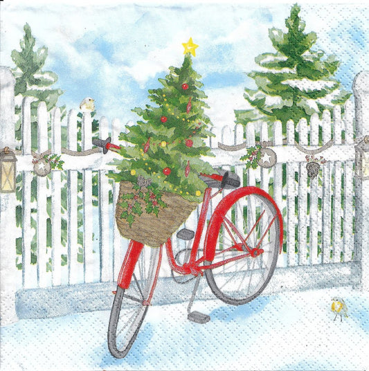 Home Fashion Servetten 'Christmas Bike'