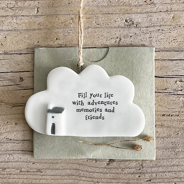 East of India - Porseleinen hangertje 'Adventures'