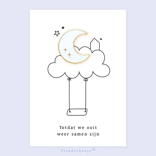 Vlinderkusje PIN ‘Huisje bij de maan’ met gedichtje