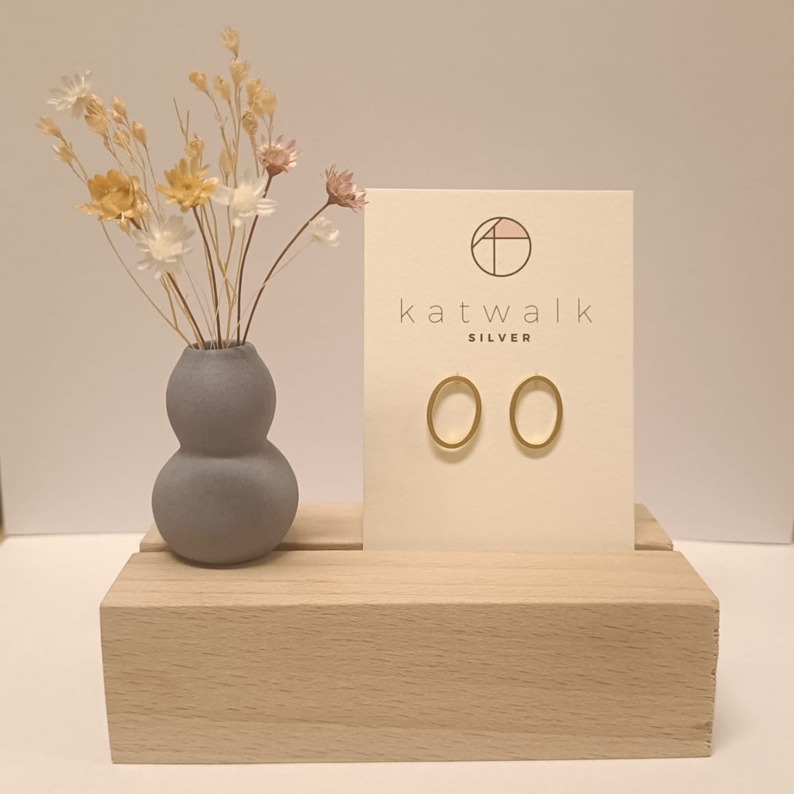 Katwalk Oorbellen Ovaal Cirkel Goud