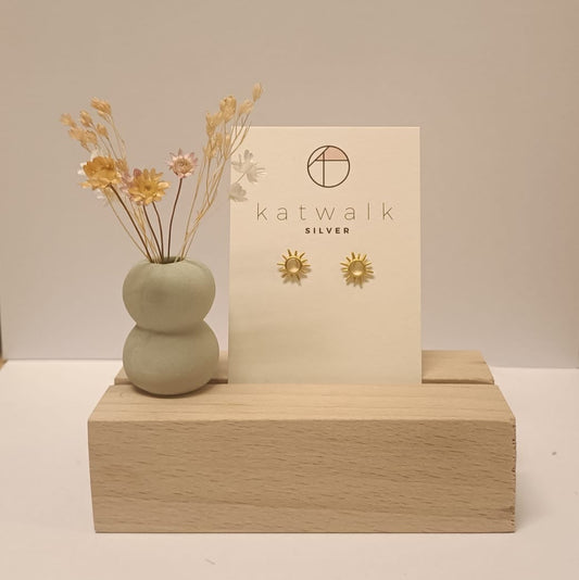 Katwalk Oorbellen Zon Goud