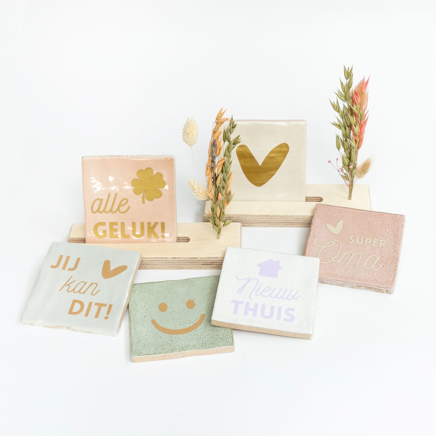 Tegelhouder incl. droogbloemen