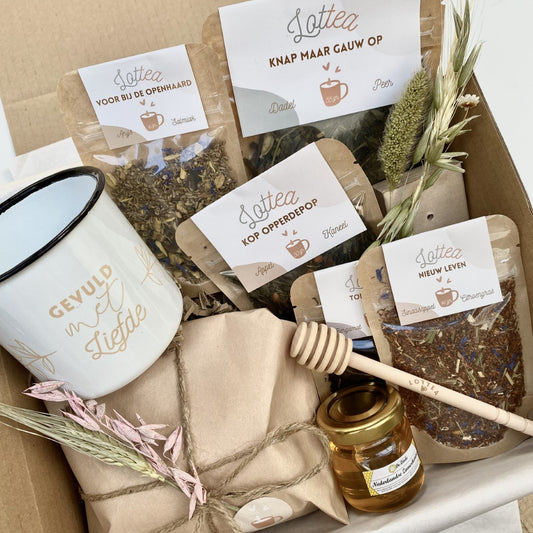 Thee Giftbox Deluxe 'Knap Maar Gauw Op'