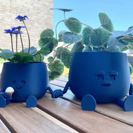 Thieu Lab 'floravriendje ouder en kind - groot - army blue'
