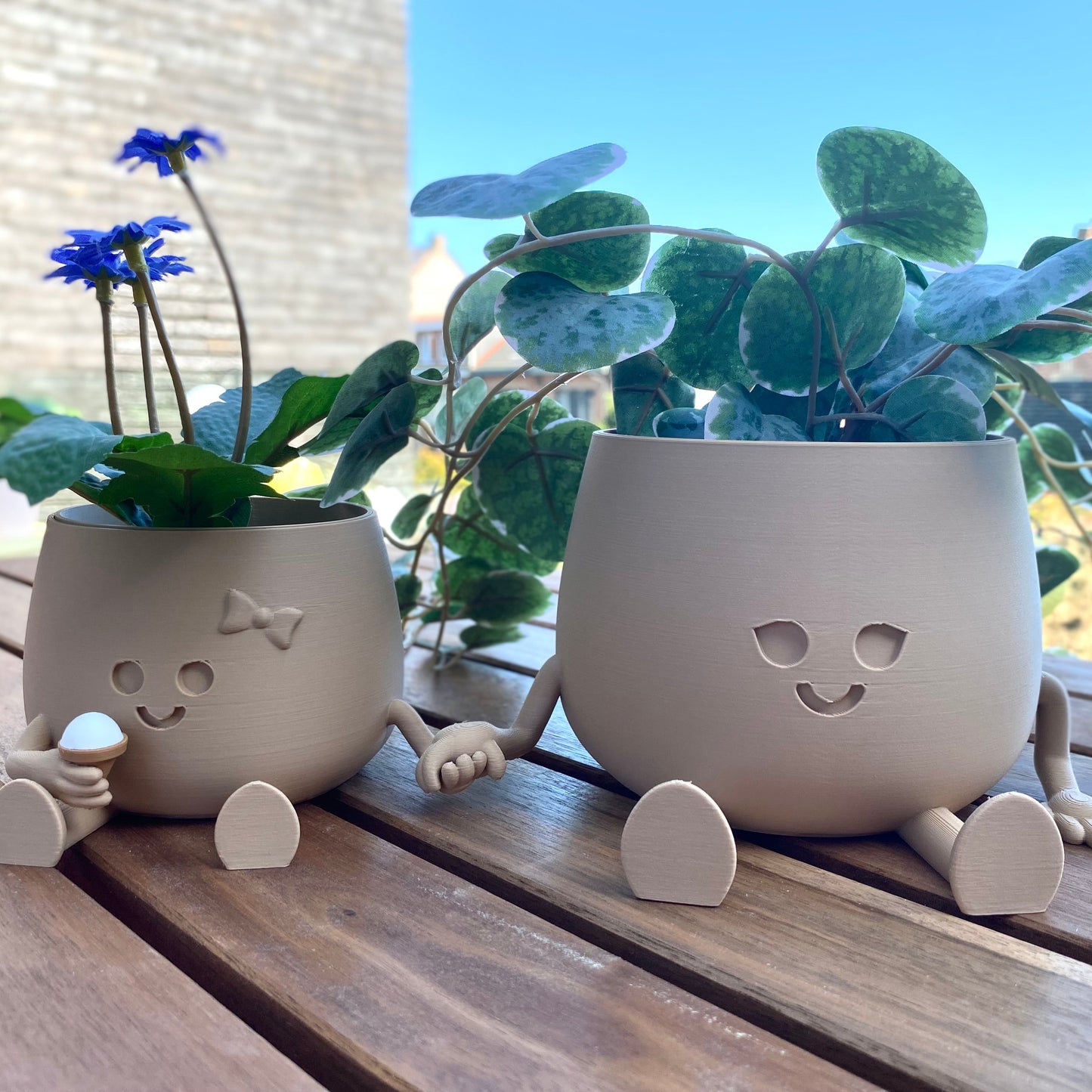 Thieu Lab 'floravriendje ouder en kind - groot - peanut'