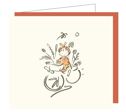 Janne Fiets met Bloemen