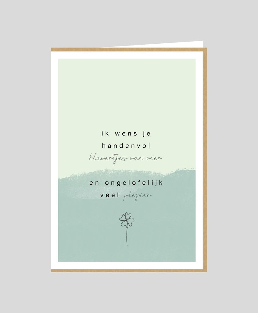 Liefjes Ik wens je handenvol klavertjes van vier
