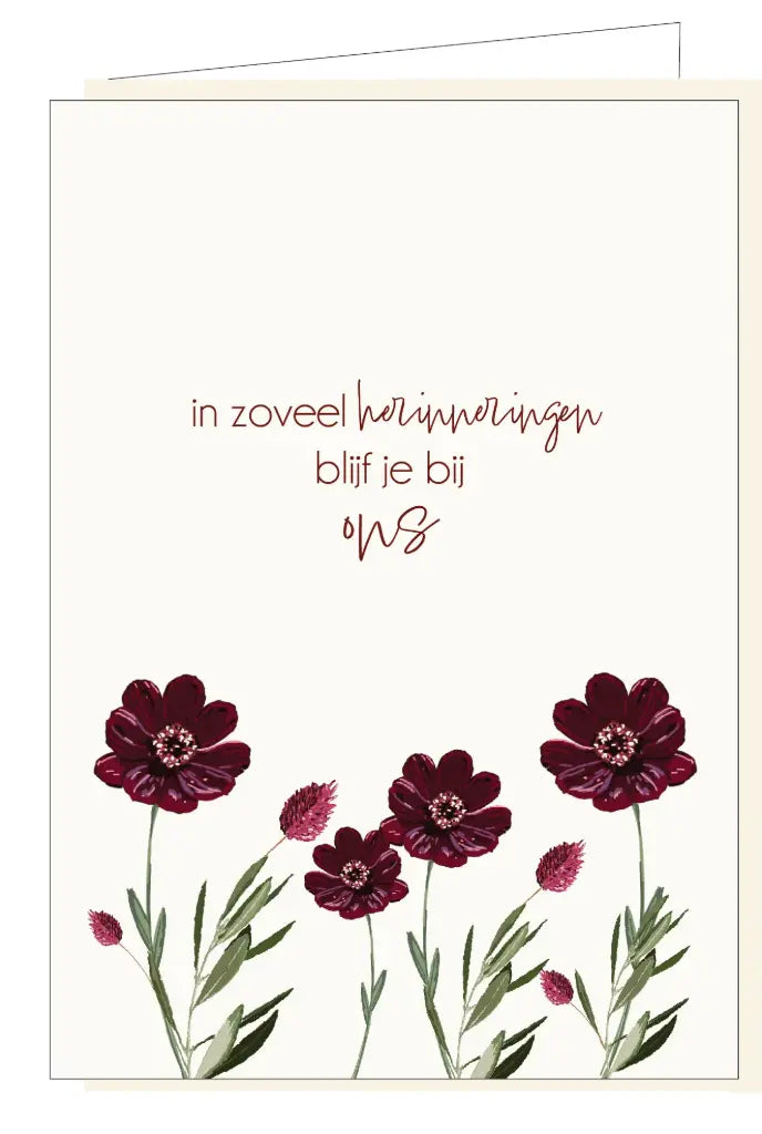 Memoria 'In Zoveel Herinneringen Blijf Je Bij Ons'