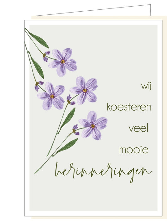 Memoria Wij Koesteren veel mooie Herinneringen