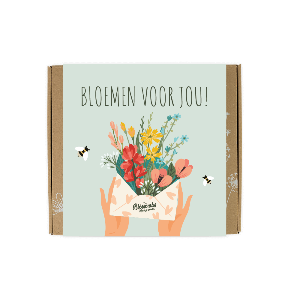 Blossombs Gift Box Medium "Bloemen voor jou" met 9 zaadbommetjes