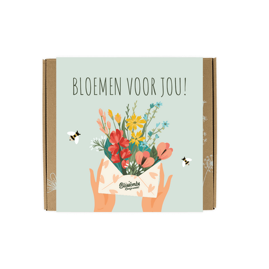 Blossombs Gift Box Medium "Bloemen voor jou" met 9 zaadbommetjes