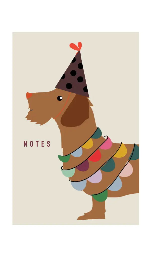 Mailbox Notitieblokje 'Feesthond'