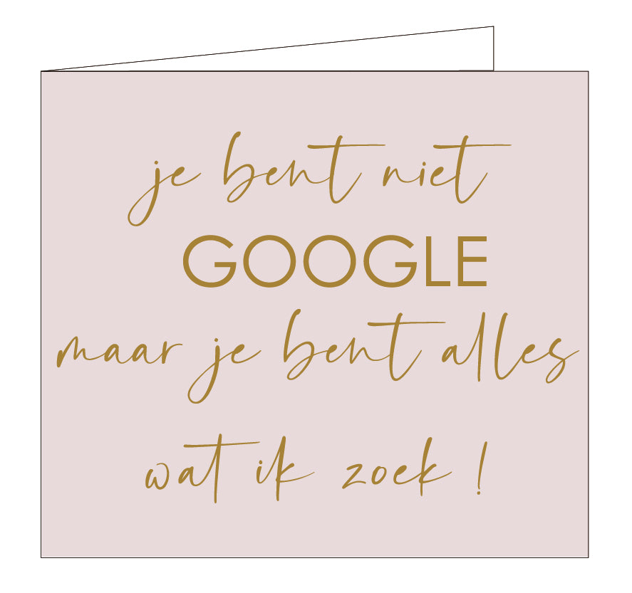 Hil Claesen Je bent niet Google
