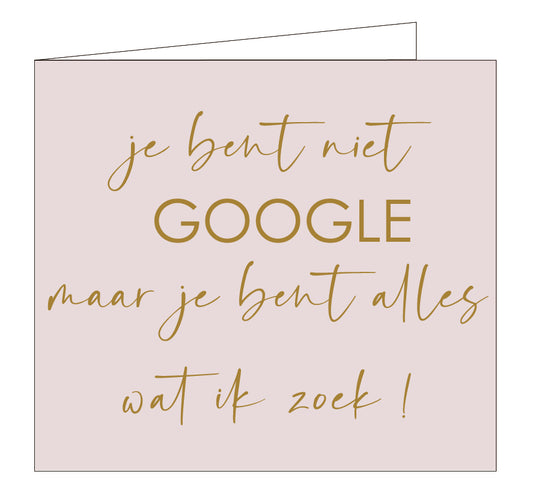 Hil Claesen Je bent niet Google