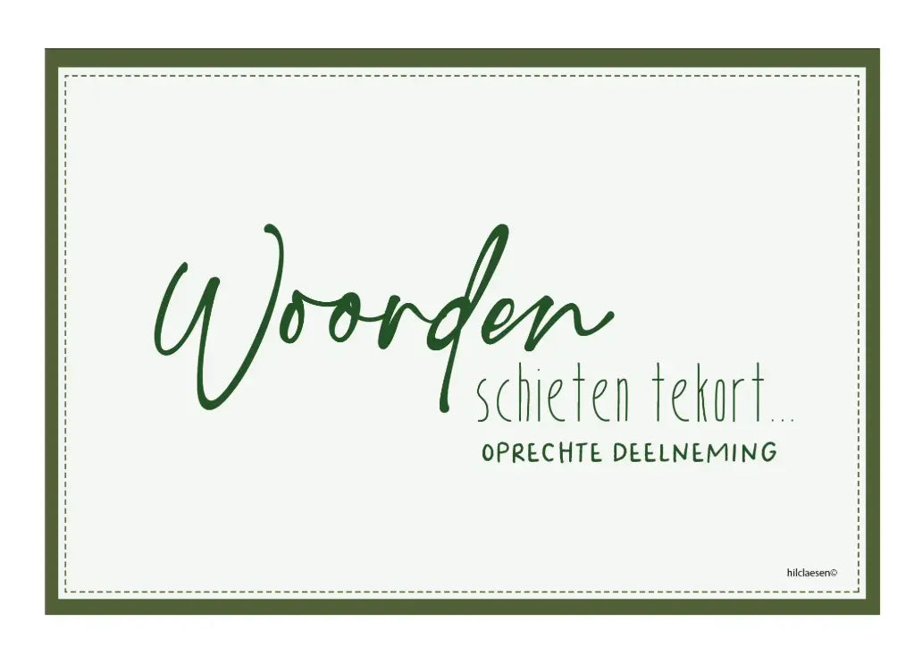 Hil Claesen Woorden schieten tekort