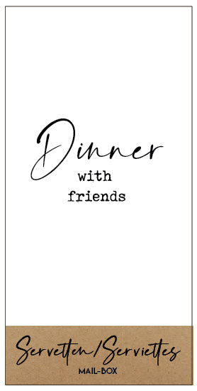 Mailbox Servetten Groot 'Dinner with friends'