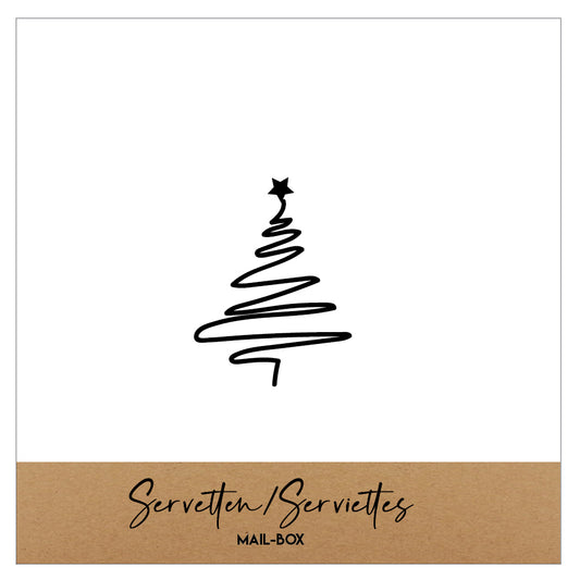 Mailbox Servetten Klein 'Kerstboom'