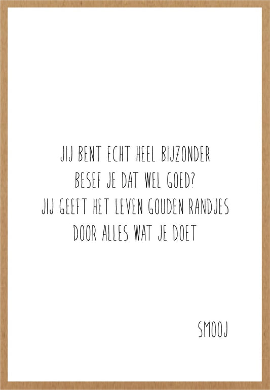 Smooj Jij ben echt Heel Bijzonder