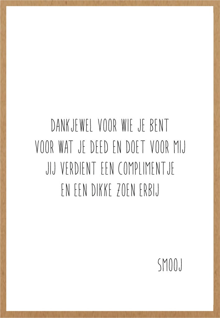 Smooj Dankjewel voor Wie je Bent