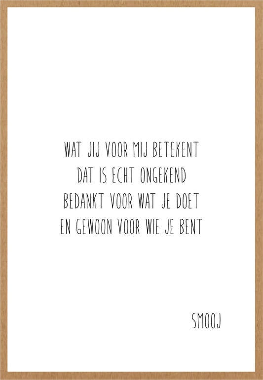 Smooj Wat Jij voor mij Betekent
